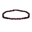 Genuine Garnet Stone Bead Stretch Bracelet