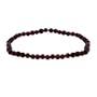 Genuine Garnet Stone Bead Stretch Bracelet