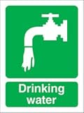 Stewart Superior Self Adhesive Catering Sign Drinking Water W150xH200mm Ref SP110