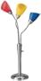 Calypso Collection Blue Red Yellow Multi Color Glass Shade 3-Lite Table Lamp