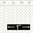 1:24 Scale Tulips Dollhouse Wallpaper