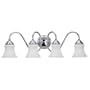 Sea Gull Lighting 40023-05 Darien Four-Light Vanity, Chrome Finish with Etched Opal Glass