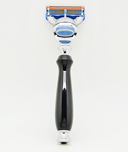 Orchid Isle Classic Shaving~Fusion Compatible Shaving Razor S2~USA Handmade with~Alternative Buffalo Horn 275