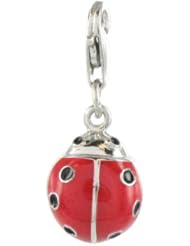 Oscaro Charms 925 Sterling Silver Ladybug Click-on Charm Lobster Clasp for Thomas Sabo Style Bracelets and Necklace