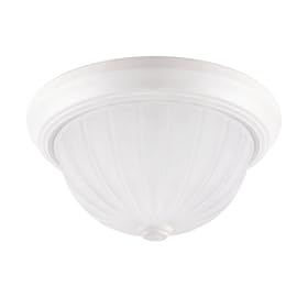 Westinghouse 64326 One-Light Flush Mount Ceiling Fixture, White with Frosted Globe by Westinghouse