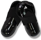 Martial Arts Dipped Foam Sparring Boots - Black - XS