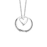 Sterling Silver "Children and Mothers Never Truly Part-Bound in the Beating Of Each Other's Heart-Charlotte Gray" Circle Heart Pendant, 18"