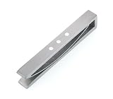 Handmade titanium tie slide with 3 inlayed sterling silver circles