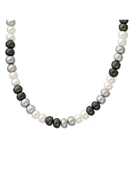 Black, White and Grey 6-7mm Freshwater Cultured Pearl Strand - 18"