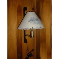 Wall Lamp Scroll Top-Wrought Iron Amish Made