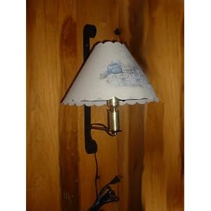 Wall Lamp Scroll Top-Wrought Iron Amish Made