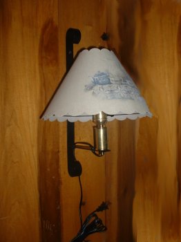 Wall Lamp Scroll Top Wrought Iron Amish Made
