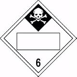 Blank 4-Digit DOT Placards (INHALATION HAZARD) (W/ GRAPHIC) 10 3/4 x 10 3/4 Adhesive Vinyl