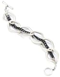 Kenneth Cole New York Urban Noir Black And Silver-Tone Link Bracelet