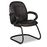 IMAGE OF Global 4522450550 - Tamiri Series Armchair, 25 x 26-1/2 x 37, Black Leather and Frame