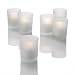 Set of 12 Frosted Votive Holders & 12 Votive Candles, Black Unscented