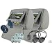 Headrest 7" LCD Car Monitors with Region Free DVD player USB SD Inc. Wireless Headhones and 32 Bit Games (Gray, Pair)