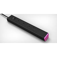 KBAR 3 AC Outlet with Dual 2.1A USB Charger (Black + Pink)