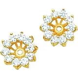 14K Gold Moissanite Earring Jackets