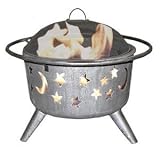 31TFyKXC35L. SL160  Deeco DM 6118J Starry Night Jr. Cast Iron Fire Pit