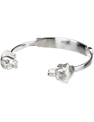 Heart U Back Sterling Silver Diamond Beagle Bangle Bracelet