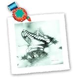 IMAGE OF Butterfly A green - 10x10 Quilt Square