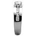 Marimor Jewelry Men's 1.75 Carat Round Cut Cubic Zirconia Silver Stainless Steel Ring Sizes 8-13