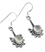 Sterling Silver Oval Grey Moonstone Exotic Drop Hook Earrings