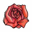 SINGLE ROSE Temporary Tattoo 2x2