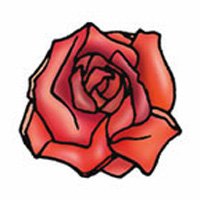 Single Rose Temporary Tattoo 2x2