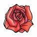 Single Rose Temporary Tattoo 2x2