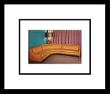 Orange Corner Sectional Sofa Other Subjects Framed Art Poster Print, 19x17