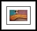 Orange Corner Sectional Sofa Other Subjects Framed Art Poster Print, 19x17