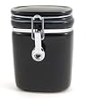 Oval Airtight Canister - 24 Oz Capacity (1/4 Loose Tea or 1/2 Lb Whole Bean Coffee)  Black
