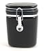 Kitchen & Housewares : Oval Airtight Canister - 24 Oz Capacity (1/4 Loose Tea or 1/2 Lb Whole Bean Coffee)  Black