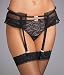 Felina Germaine Garter Belt, Small, Black