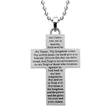 Stainless Steel Lord's Prayer Cross