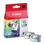 CNMBCI15 BCI-15 Ink/Tank for Canon i70, i80, i90, Color, 2/Pack