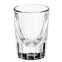 2 Ounce Fluted Whiskey Glass with 1 Ounce Line (08-0432) Category: Whiskey and Spirits Glassware