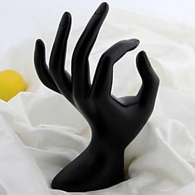 JEW JEWLY Fashion OK Hand Jewelry Display Stand For Rings (Black) (1pc)