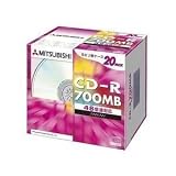 三菱化学メディア CD-R 700MB 4-48倍速対応 P-Cyanine20枚スリムPケース入り SR80FC20N