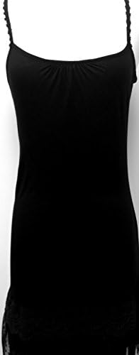 Young Essence Women's Cotton Slip Dress with Tulle &amp; Lace Trim