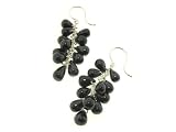 Black Spinel Cluster Earrings in Silver by Ten Thousand Things