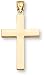18K Gold Men's Polished Cross Pendant