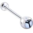 Peace Symbol Logo Barbell Tongue Ring