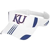 Kansas Jayhawks Adidas White Sideline Player Visor