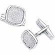 14Kt WhiteGold Astounding Diamond Cufflinks