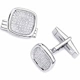 14Kt WhiteGold Astounding Diamond Cufflinks