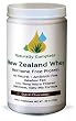 Naturally Complete New Zealand Whey All Natural Hormone Free Protein Dark Chocolate 25 oz. Servings Per Container: 72 - Antibiotic Free - Meadow Fed - Low-Temp Micro Filtered Easy-Mix. This product is free of wheat, gluten, egg, fish, shellfish, peanut, tree nuts, yeast, soy protein, MSG, GMO, artificial color, artificial flavor, and preservatives). Restore your pH....Alkalize....Energize! GMP Certified.