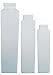 Simple contemporary square vase collection - white ceramic set of 3